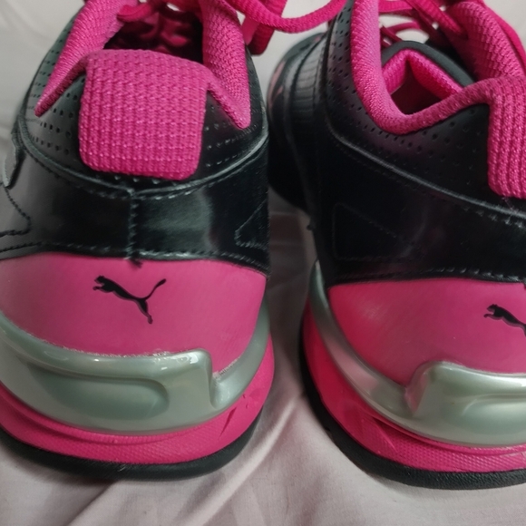 Puma Tazon 6 Women's Sz 8 Athletic Running Shoes Black Leather /Pink #18987702 - Picture 6 of 11